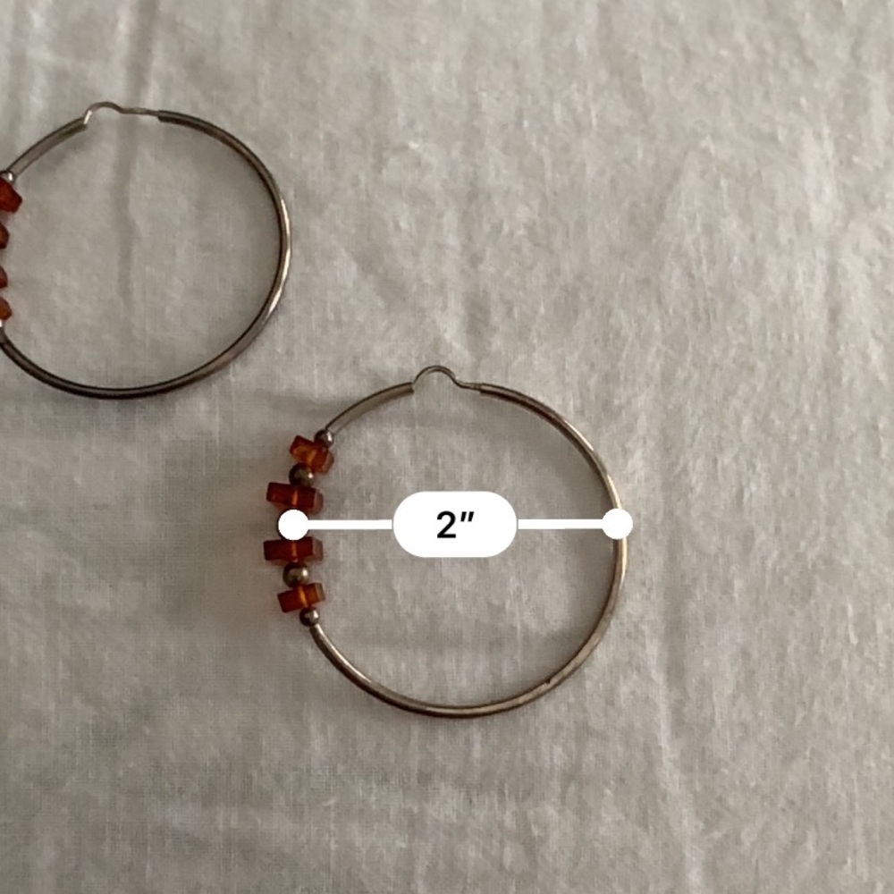 Amber and SS hoops - Picture 3 of 3